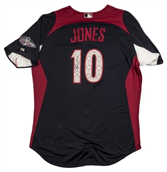2011 Chipper Jones All-Star Game Issued & Signed National League Batting Practice Jersey (JSA)